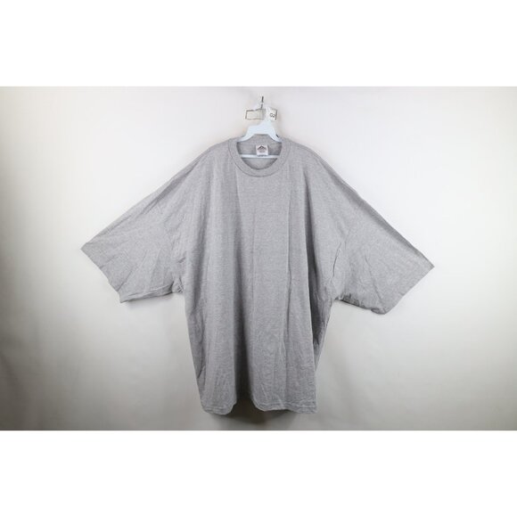 Vintage 90s Streetwear Mens Size 6XL Blank Short Sleeve T-Shirt Heather Gray - Picture 1 of 12